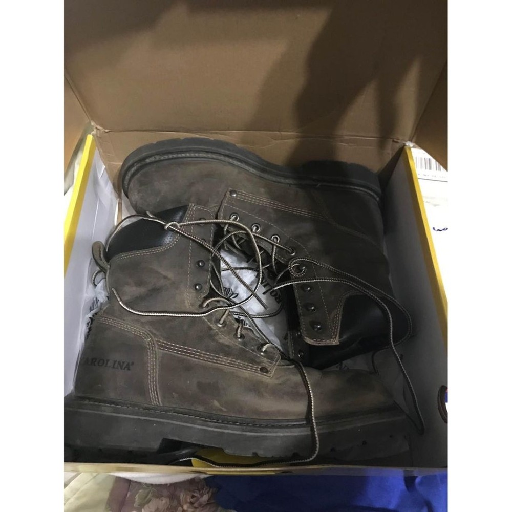 Carolina Shotcrete CA3062 Mens 8 Inch Work Boots Brown Leather 11.5 D EH SR